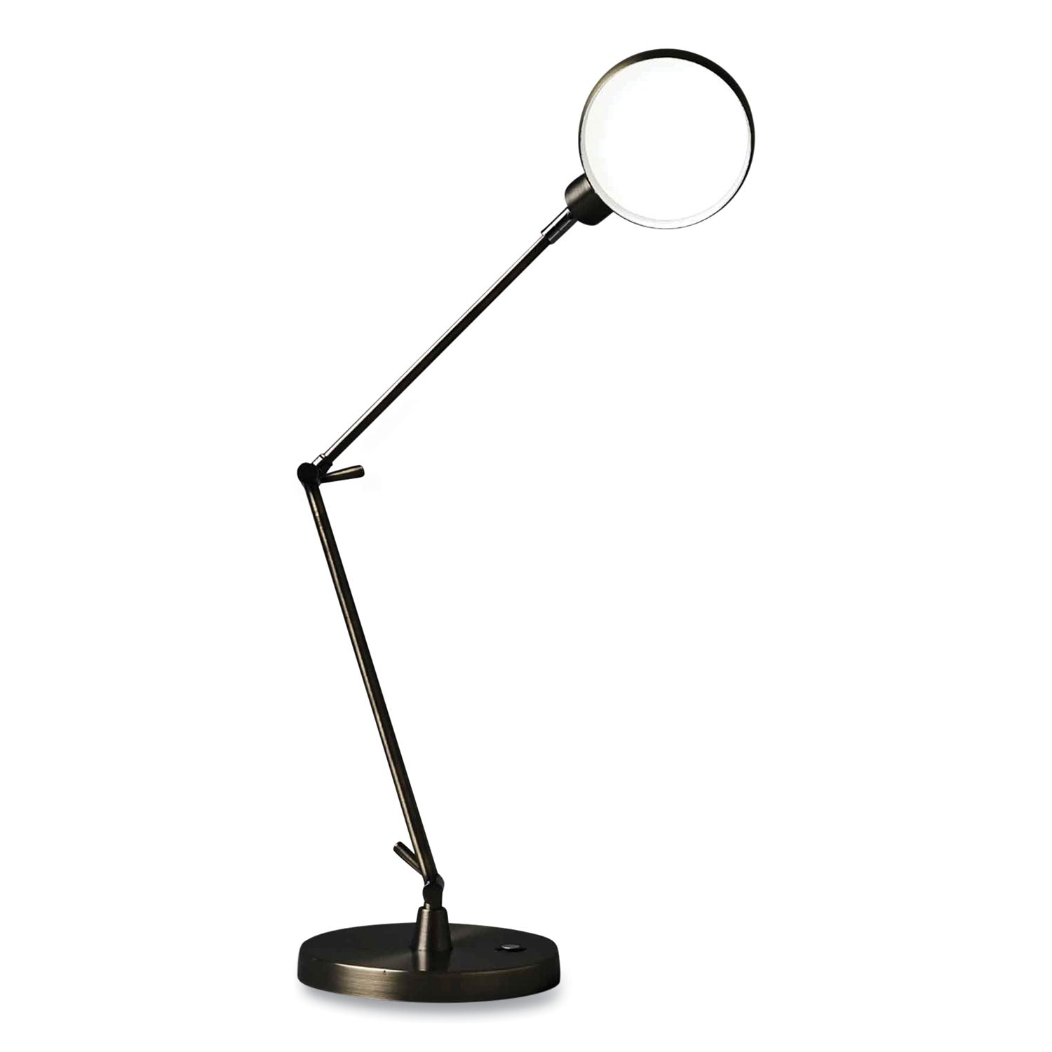 OttLite Wellness Series Refine LED Desk Lamp, 27" High, Antiqued Brass (F1D83BR9SHPR)