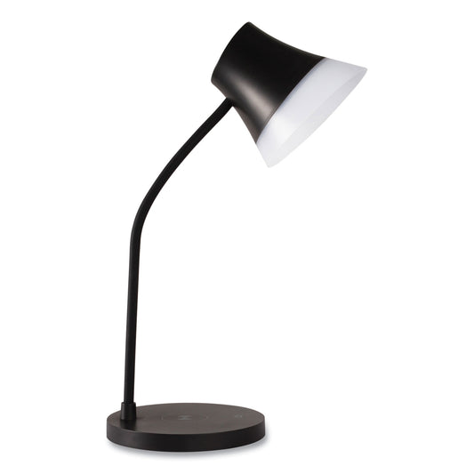 OttLite Wellness Series Shine LED Desk Lamp, 12" to 17" High, Black (CS03KQISHPR)