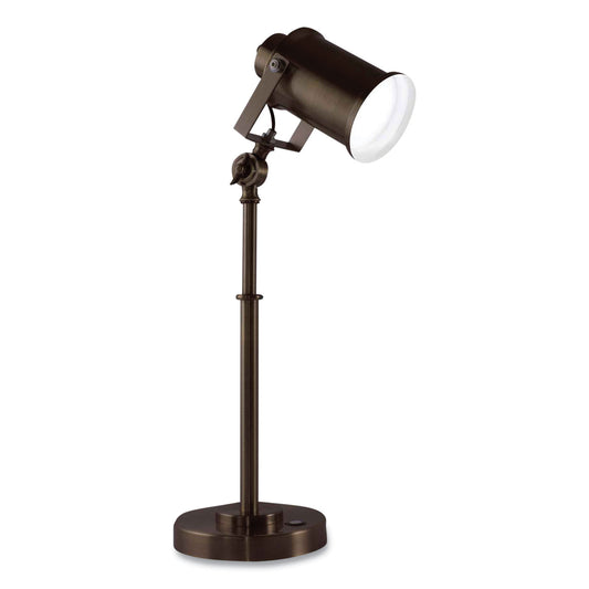 OttLite Wellness Series Restore LED Desk Lamp, 9" to 22", Rubbed Bronze (CS01RB9SHPR)