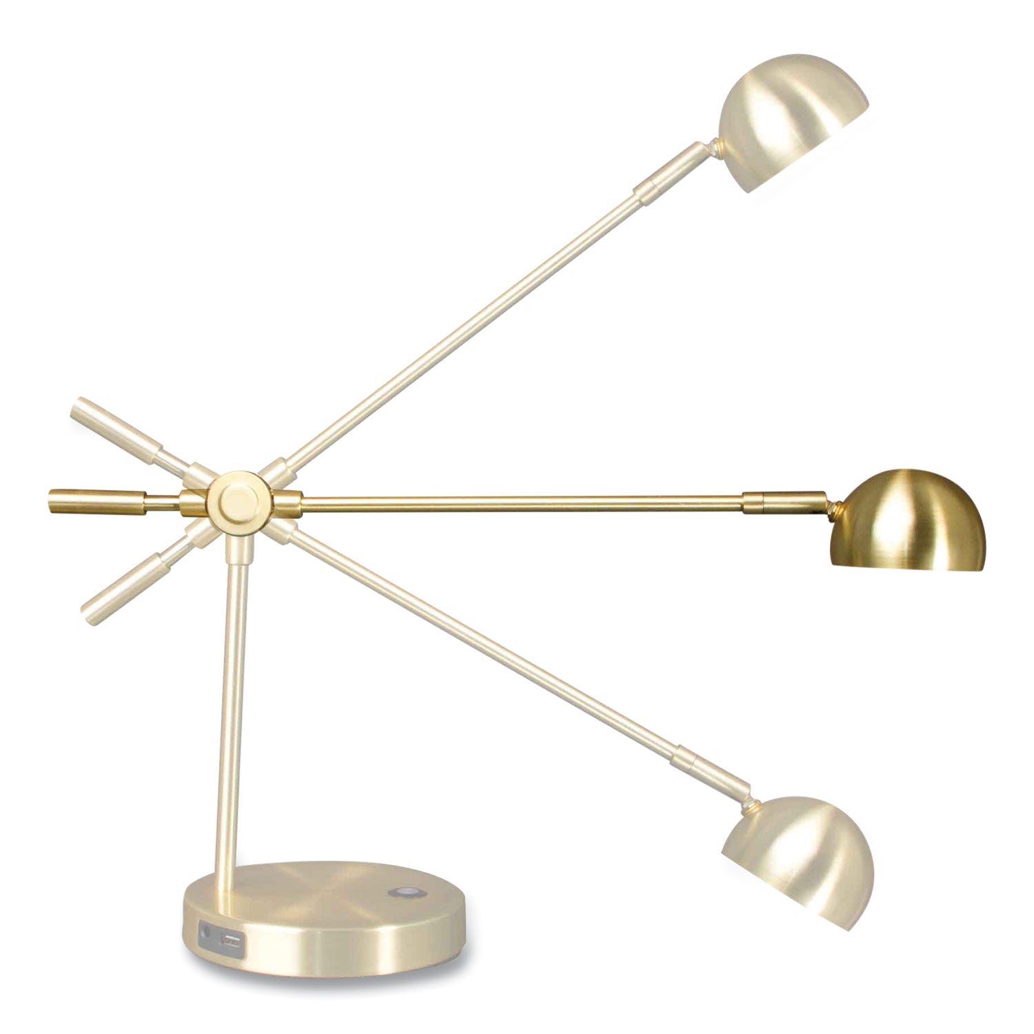 OttLite Wellness Series Direct LED Desk Lamp, 4" to 18" High, Brass (CS01BS9SHPR)