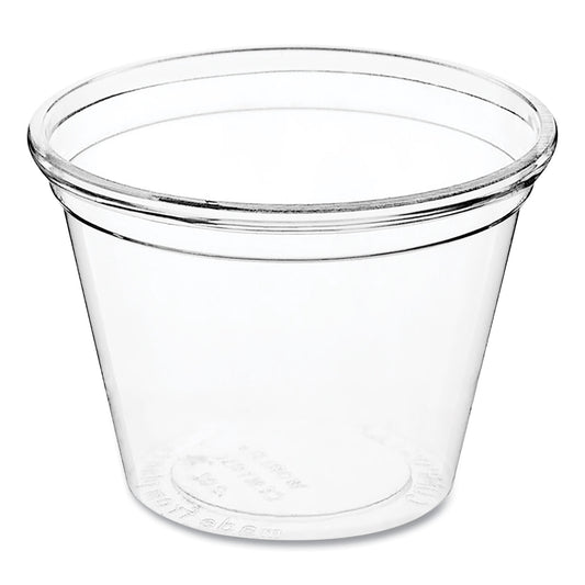 World Centric PLA Clear Cold Cups, 1 oz, Clear, 3,000/Carton (CPCS1S)