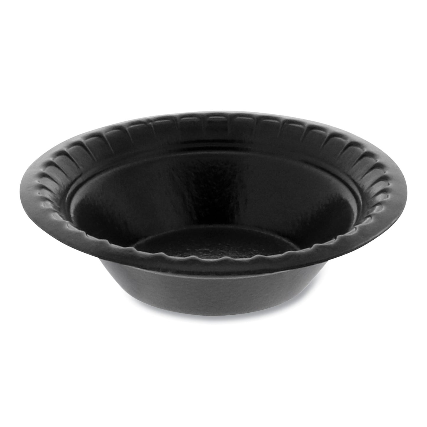 Pactiv Placesetter Deluxe Laminated Foam Dinnerware, Bowl, 4 oz, Black, 1,250/Carton (YTKB00040000)