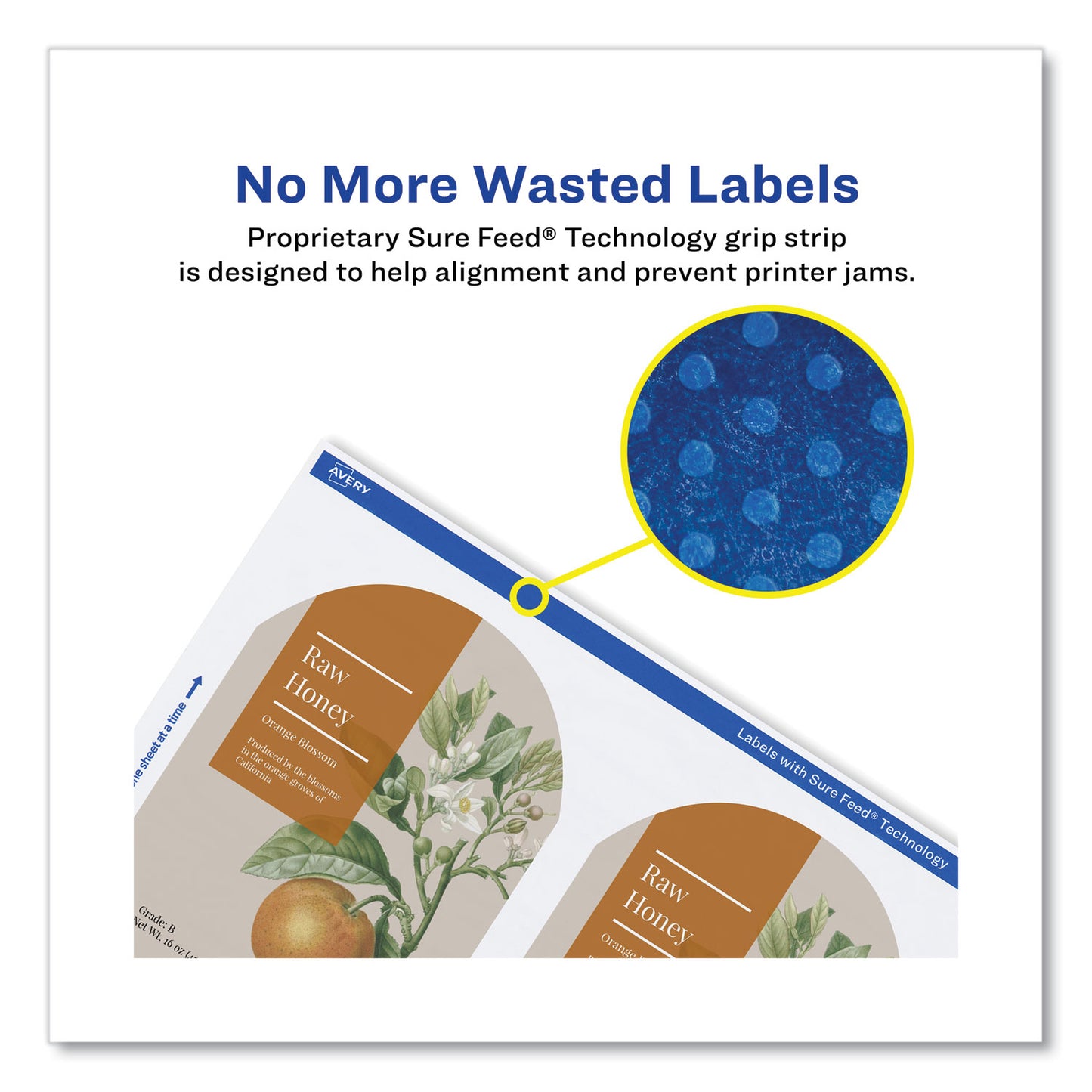 Avery Textured Arched Print-to-the-Edge Labels, Laser Printers, 3 x 2.25, White, 9/Sheet, 10 Sheets/Pack (22809)