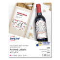 Avery Textured Arched Print-to-the-Edge Labels, Laser Printers, 4.75 x 3.5, White, 4/Sheet, 10 Sheets/Pack (22826)