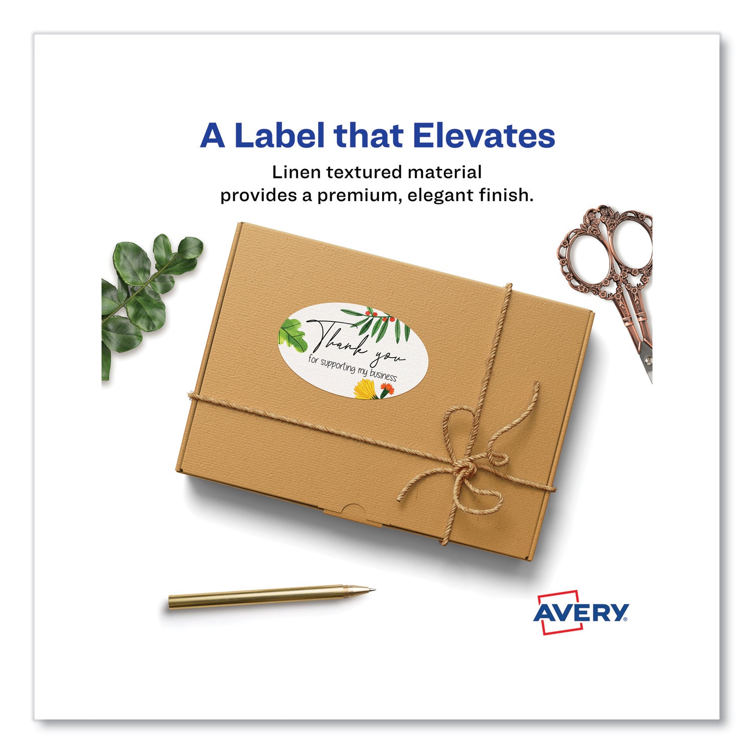 Avery Oval Print-to-the-Edge Labels, 2 x 3.33, White, 8/Sheet, 10 Sheets/Pack (22829)