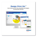 Avery Oval Print-to-the-Edge Labels, 2 x 3.33, White, 8/Sheet, 10 Sheets/Pack (22829)