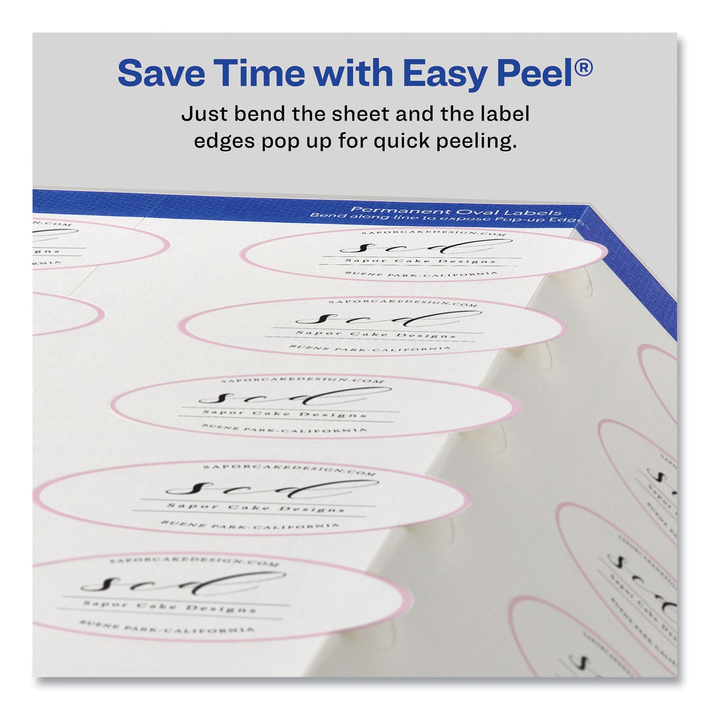 Avery Oval Print-to-the-Edge Labels, 2 x 3.33, White, 8/Sheet, 10 Sheets/Pack (22829)