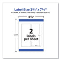 Avery Durable Water-Resistant Wraparound Labels w/ Sure Feed, 3.25 x 7.75, 16/PK (22835)