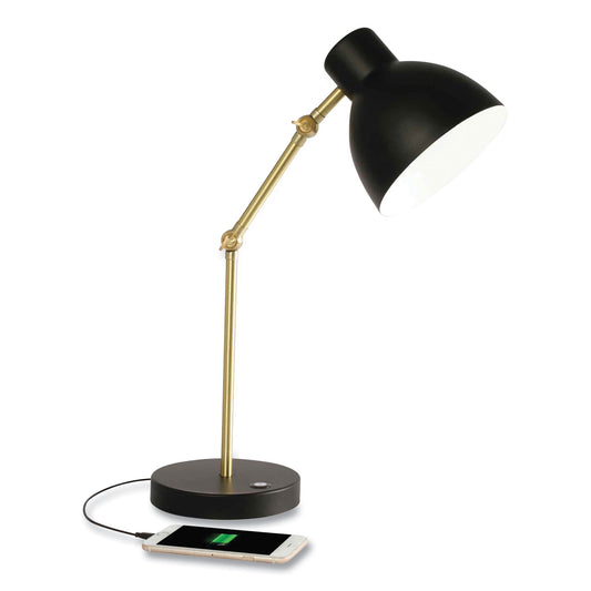 OttLite Wellness Series Adapt LED Desk Lamp, 7" to 22" High, Black (CS01B19SHPR)