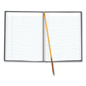 Blueline Executive Notebook with Ribbon Bookmark, 1 Subject, Medium/College Rule, Cool Gray Cover, (75) 10.75 x 8.5 Sheets (A1097)