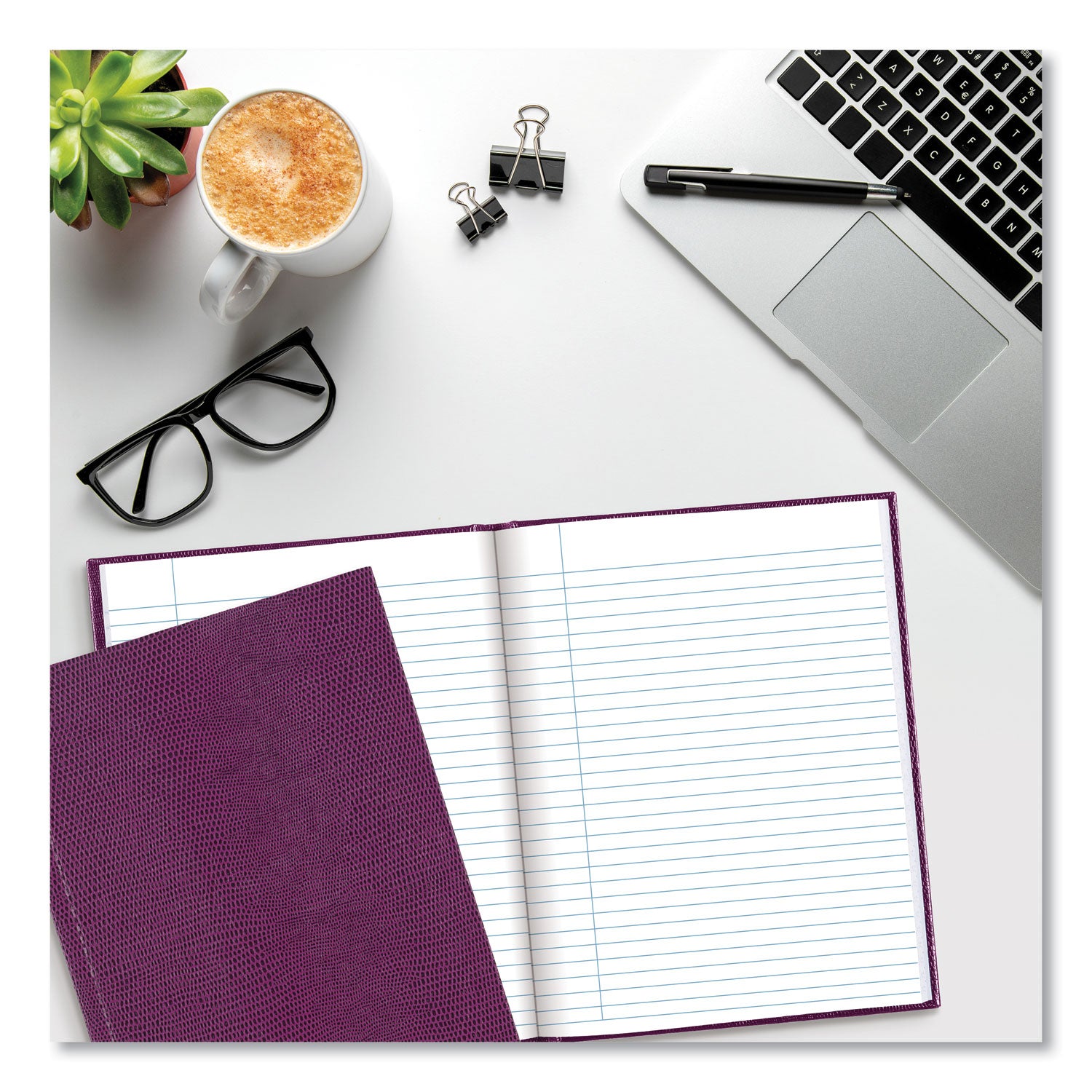 Blueline Executive Notebook, 1-Subject, Medium/College Rule, Grape Cover, (72) 9.25 x 7.25 Sheets (A7RAS)