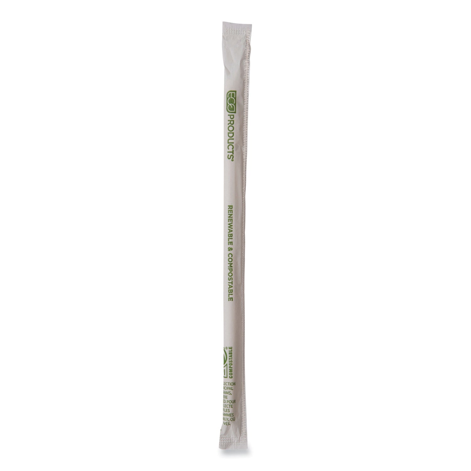 Eco-Products Renewable and Compostable PHA Straws, 10.25", Natural White, 1,250/Carton (EPSTPHA1025)