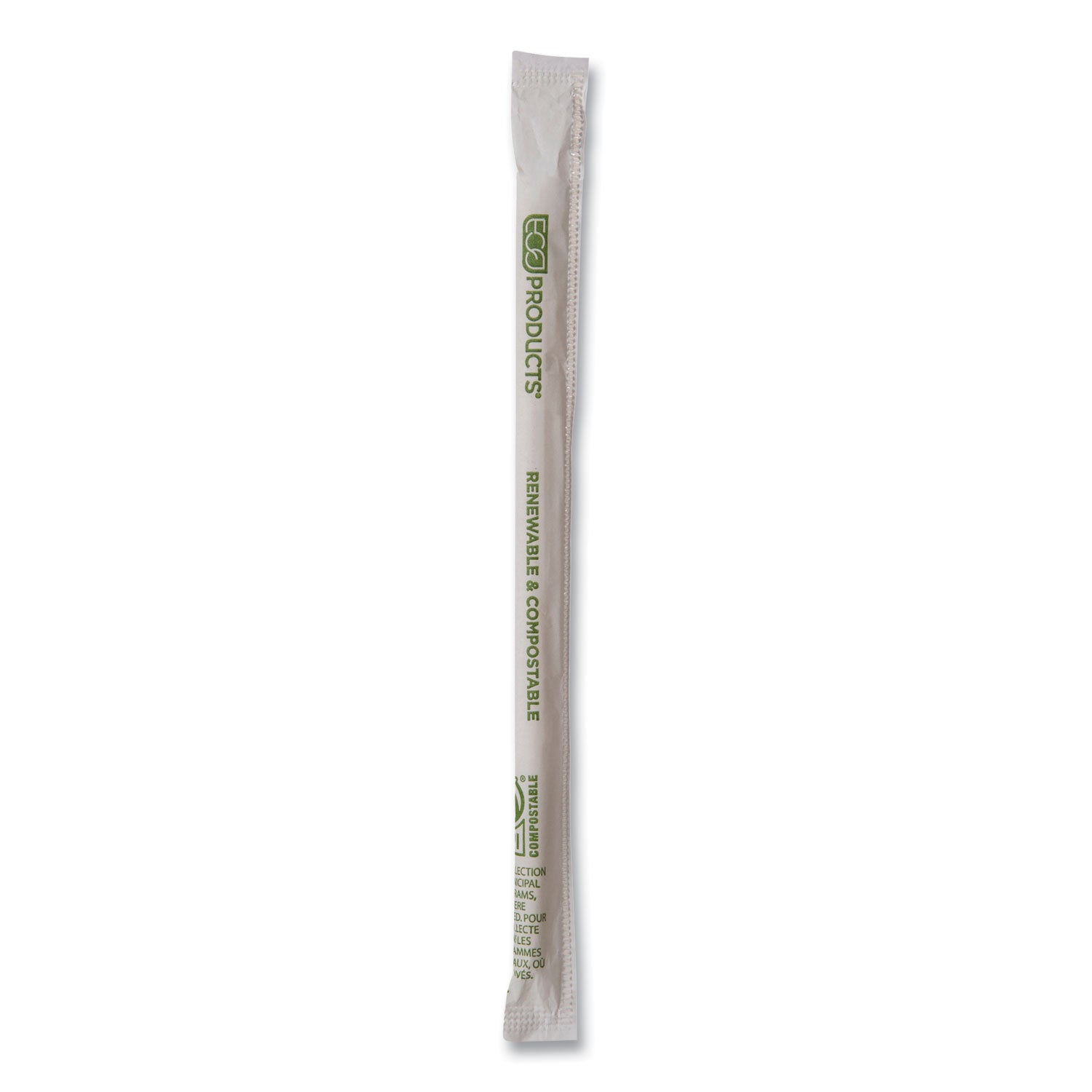 Eco-Products Renewable and Compostable PHA Straws, 7.75", Natural White, 2,000/Carton (EPSTPHA775)