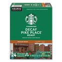 Starbucks Pike Place Decaf Coffee K-Cups Pack, 24/Box (011111161)