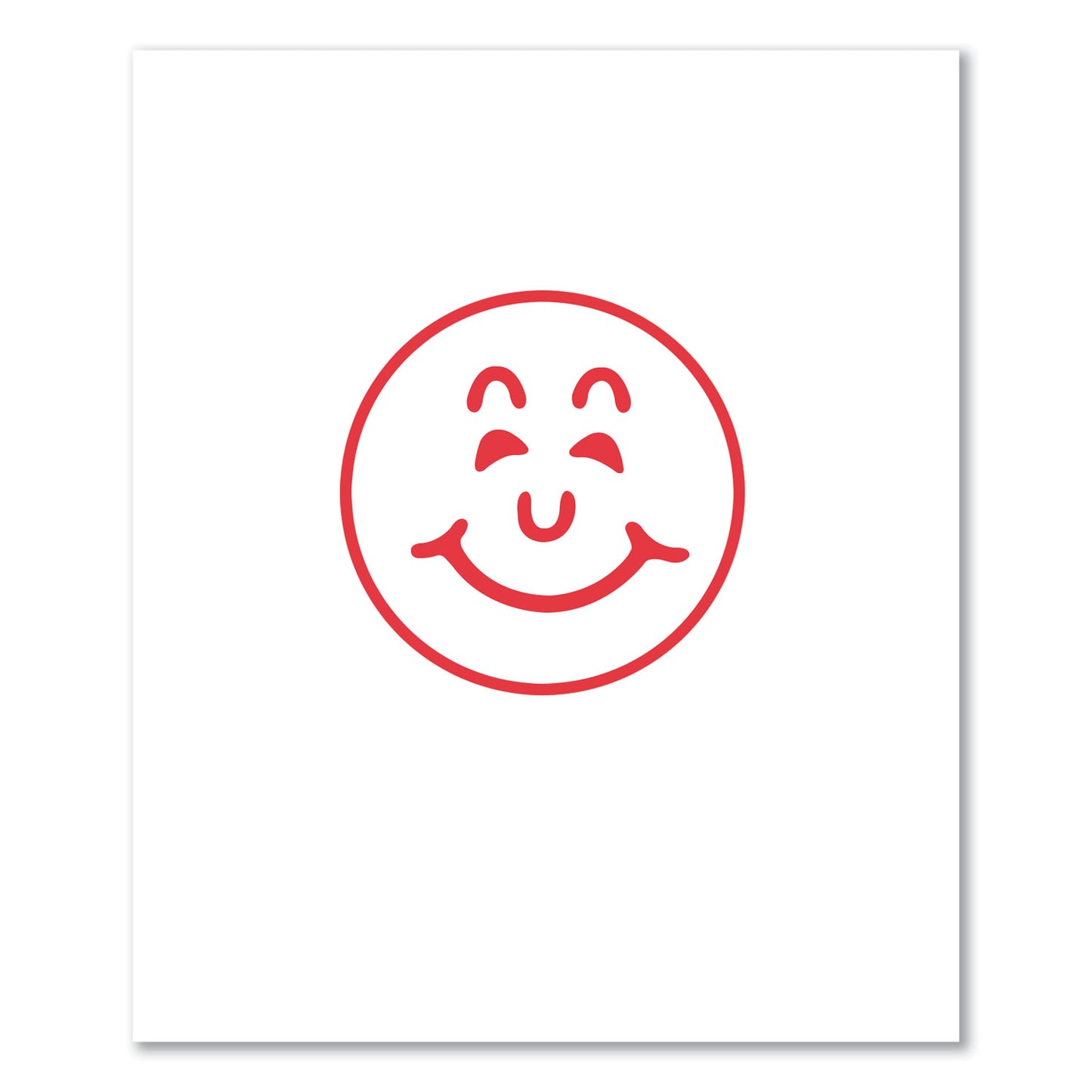 Xstamper Specialty Stamp, Smiley Face, 0.63 dia, Red (036000)