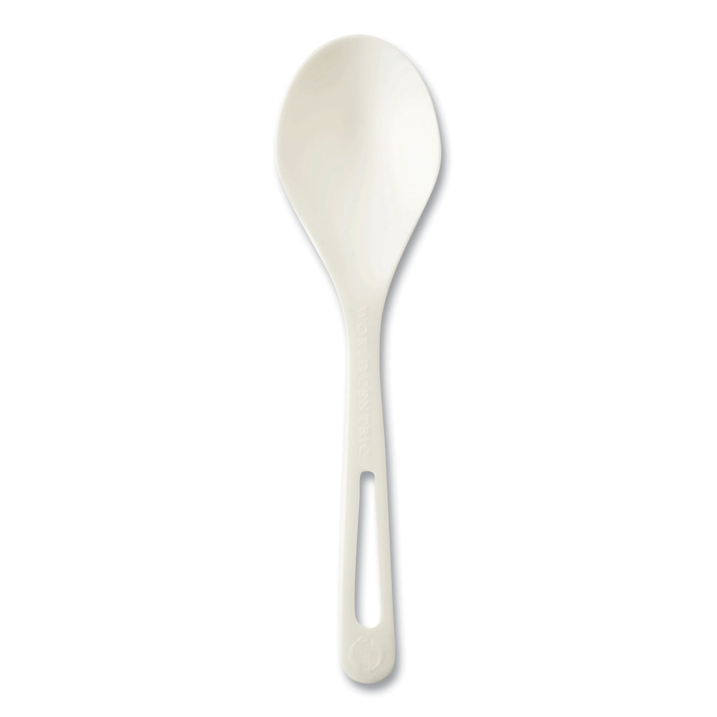 World Centric TPLA Compostable Cutlery, Soup Spoon, White, 1,000/Carton (SOPSB)