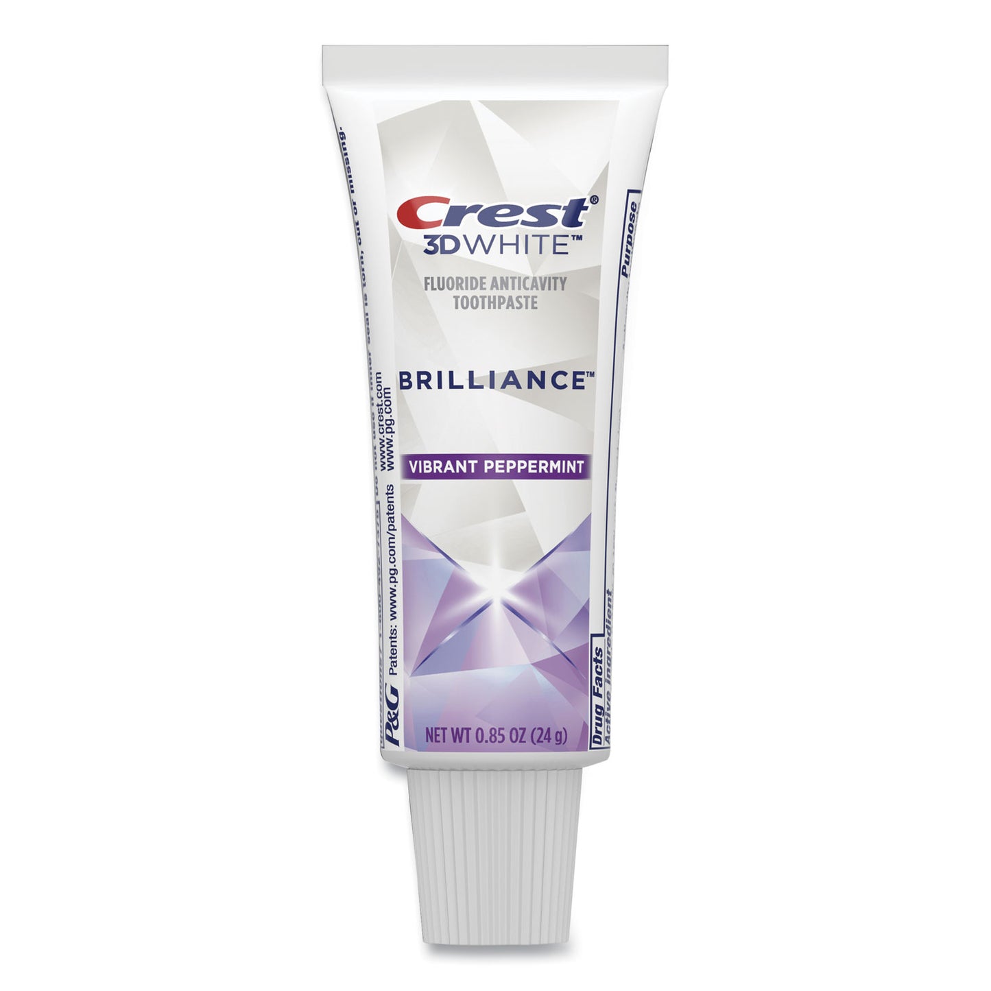 3d White Brilliance Advanced Whitening Technology + Advanced Stain Protection Toothpaste, 0.85 Oz Tube, 72/carton