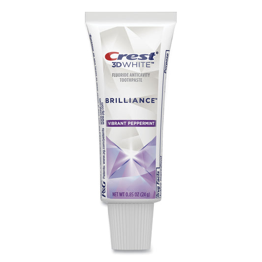 3d White Brilliance Advanced Whitening Technology + Advanced Stain Protection Toothpaste, 0.85 Oz Tube, 72/carton