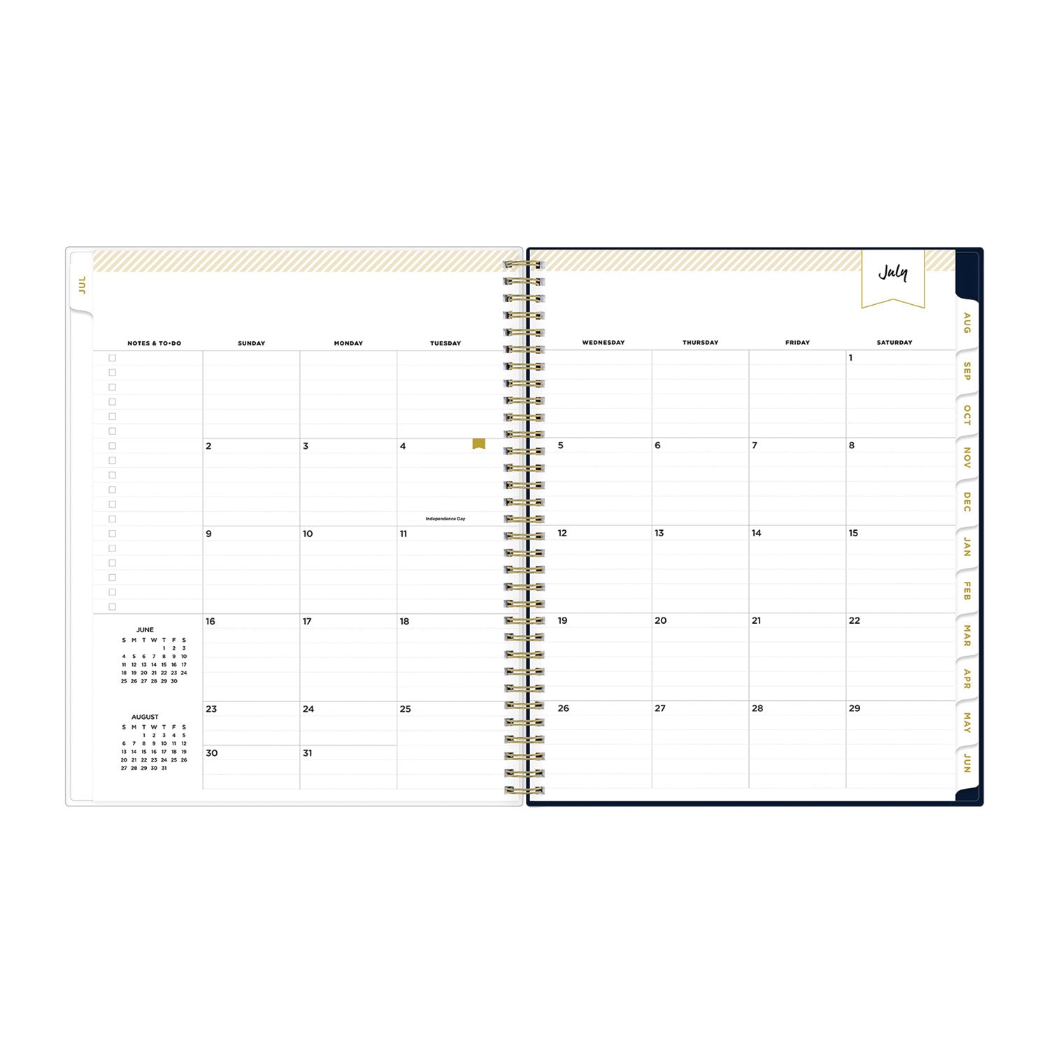 Blue Sky Day Designer Peyton Create-Your-Own Cover Weekly/Monthly Planner, Floral, 11 x 8.5, Navy, 12-Month (July to June): 2024-2025 (107924)