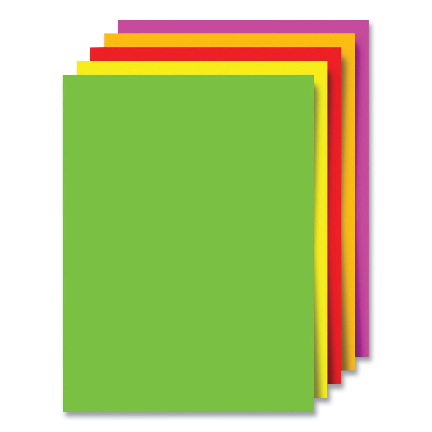 Royal Brites Premium Coated Poster Board, 11 x 14, Assorted Neon Colors, 5/Pack (23500S)