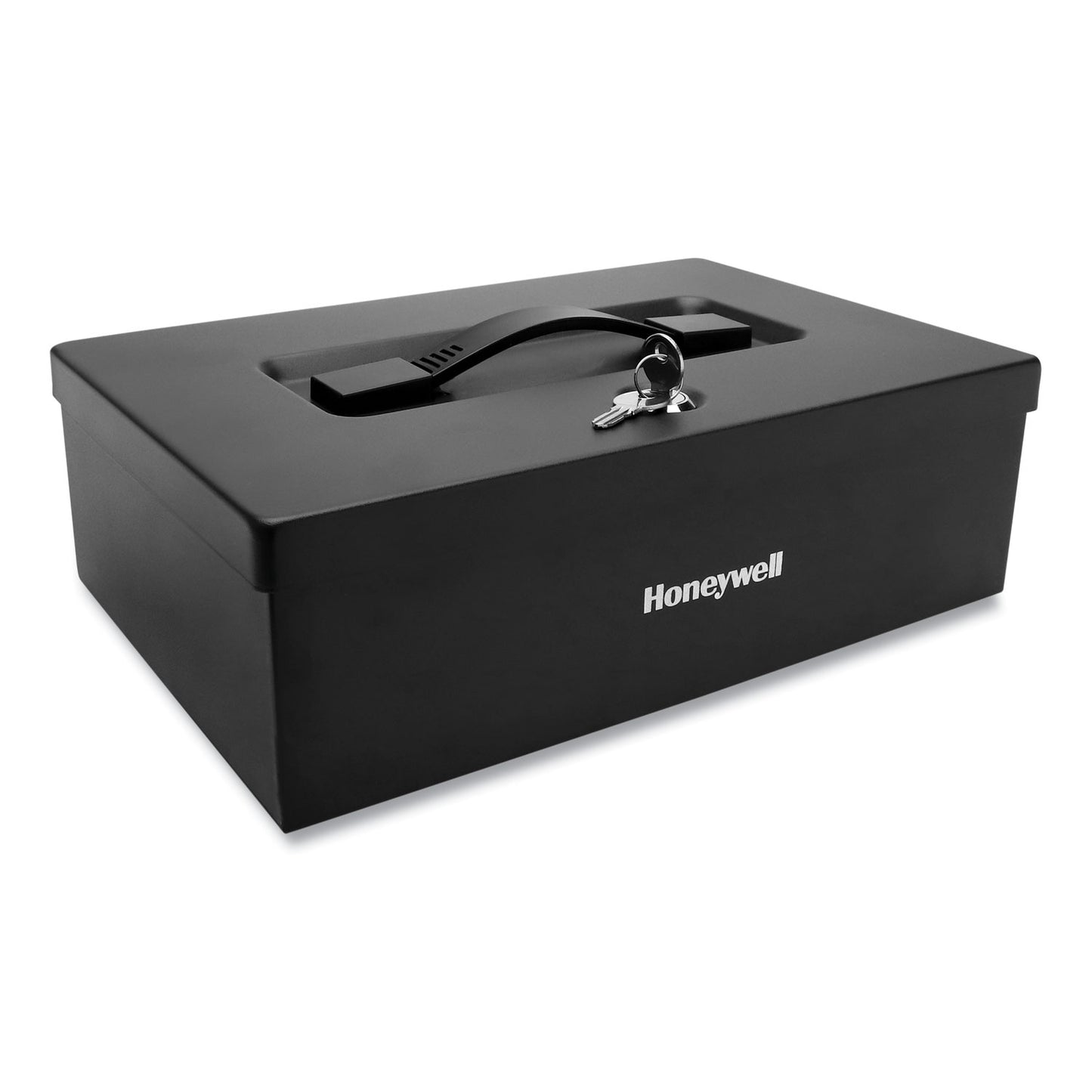 Honeywell Fire Resistant Steel Security Box with Key Lock, 12.7 x 8.8 x 4.1, Black (6104)