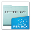 Pendaflex Pressboard Expanding File Folders, 1/3-Cut Tabs: Assorted, Letter Size, 1" Expansion, Blue, 25/Box (9200T13)