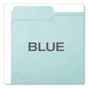 Pendaflex Pressboard Expanding File Folders, 1/3-Cut Tabs: Assorted, Letter Size, 1" Expansion, Blue, 25/Box (9200T13)