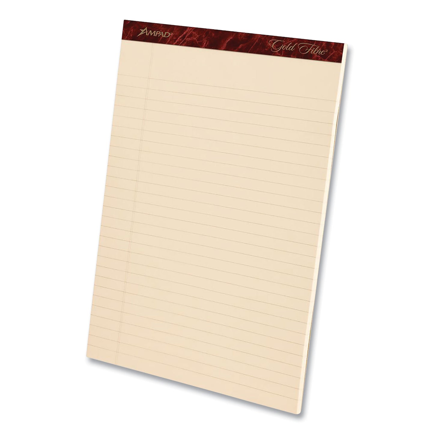 Ampad Gold Fibre Writing Pads, Narrow Rule, 50 Canary-Yellow 5 x 8 Sheets, 4/Pack (20029)