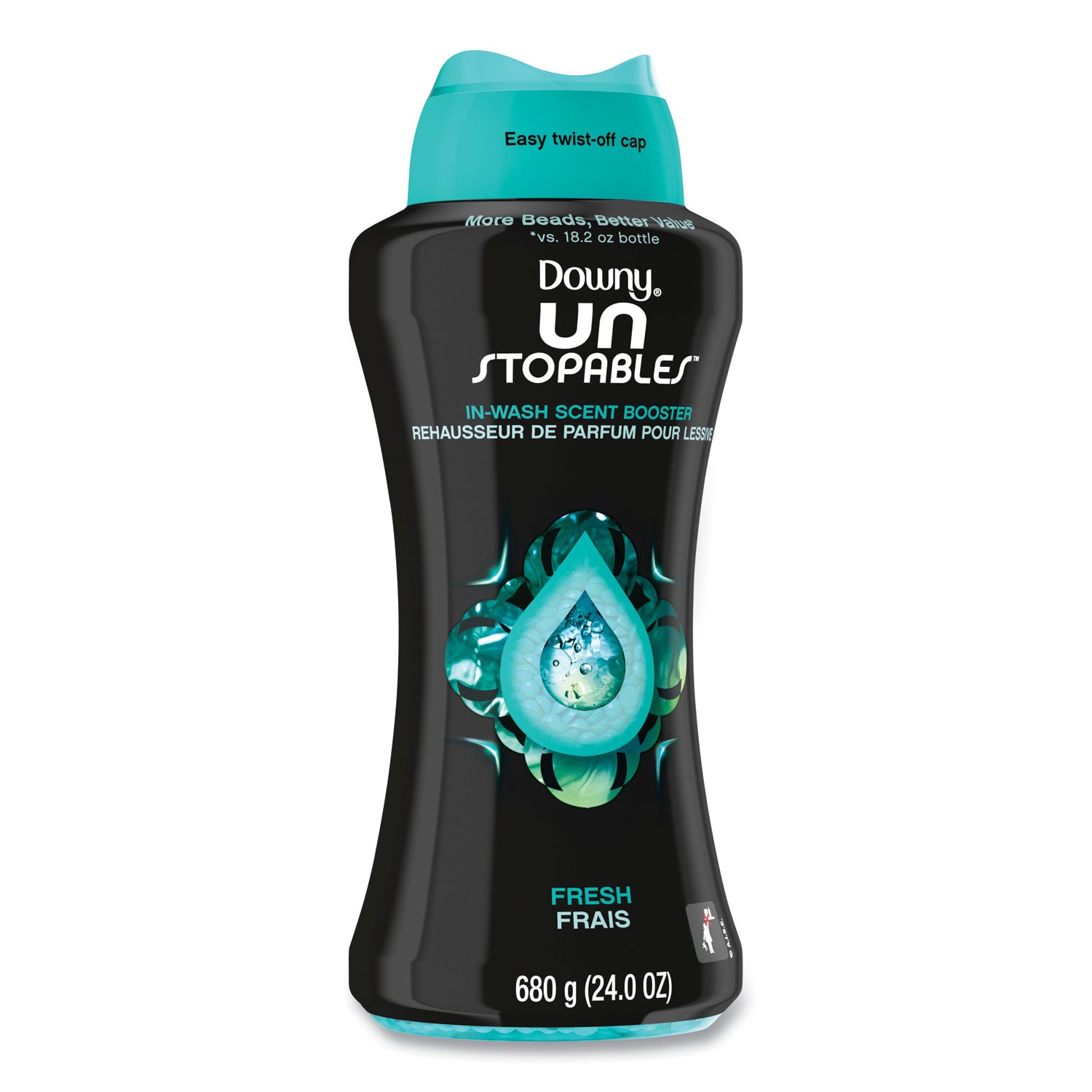 Downy Unstopables In-Wash Scent Booster Beads, Fresh Scent, 24 oz Pour Bottle, 4/Carton (08726)