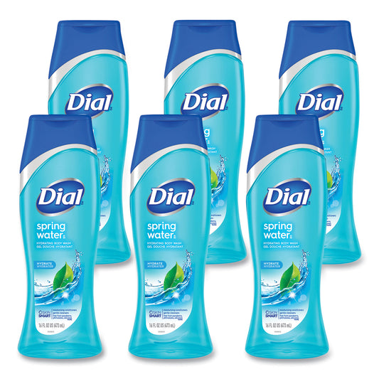 Dial Body Wash, Spring Water Scent, 16 oz, 6/Carton (02653)