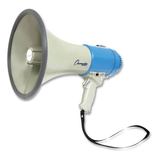 Champion Sports Megaphone, 12 W to 25 W, 1,000 yds Range, White/Blue (MP12W)