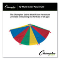 Champion Sports Nylon Multicolor Parachute, 12 ft dia, 12 Handles (NP12)