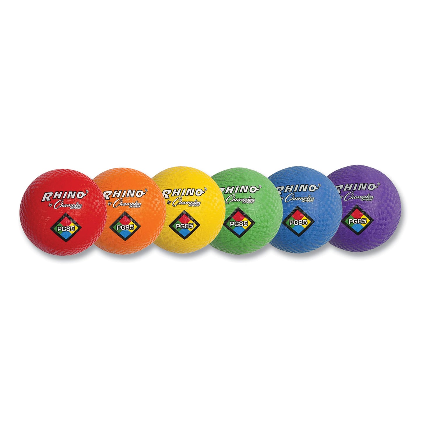 Champion Sports Playground Ball Set, 8.5" Diameter, Assorted Colors, 6/Set (PGSET)