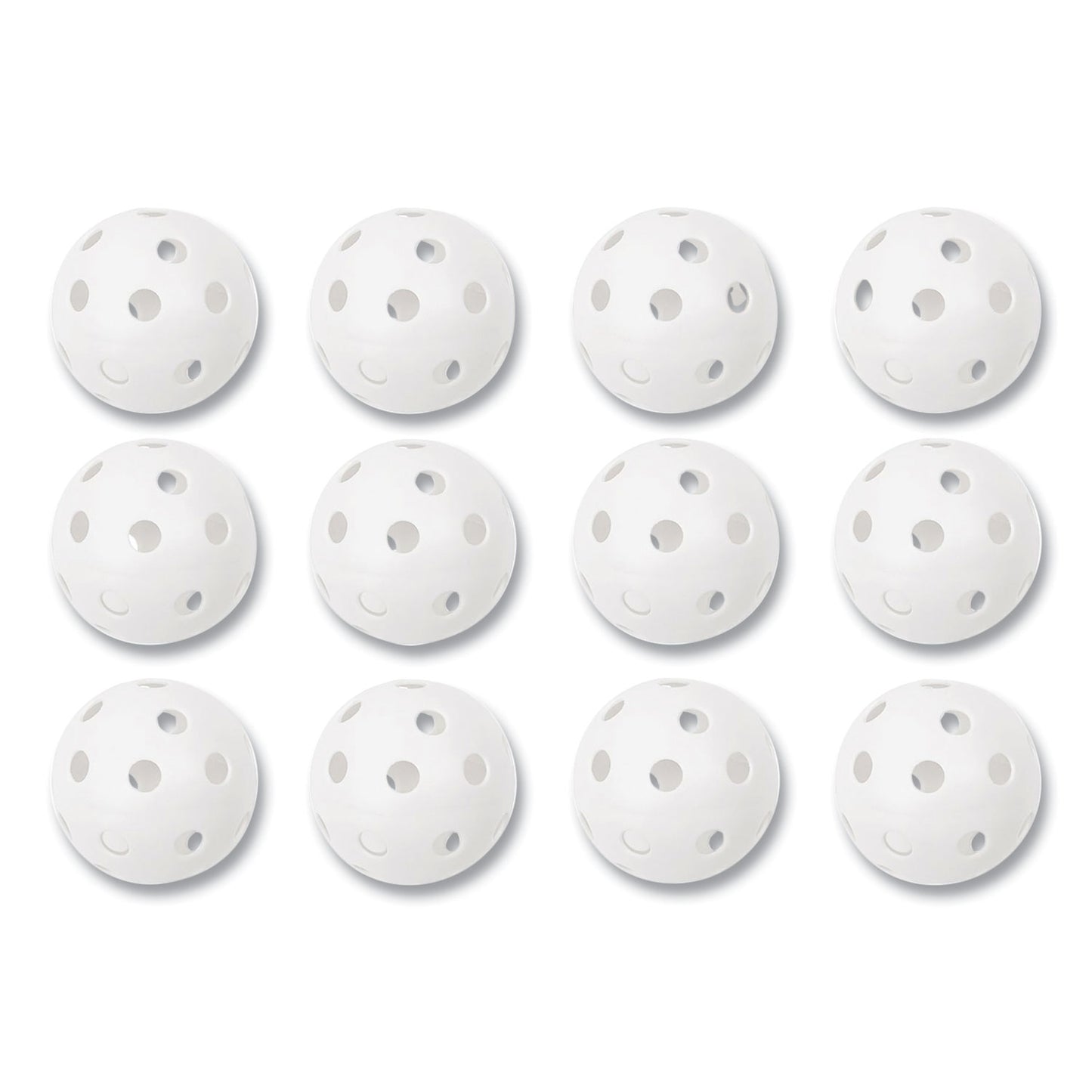 Champion Sports Plastic Baseballs, 9" Diameter, White, 12/Set (PLBB)