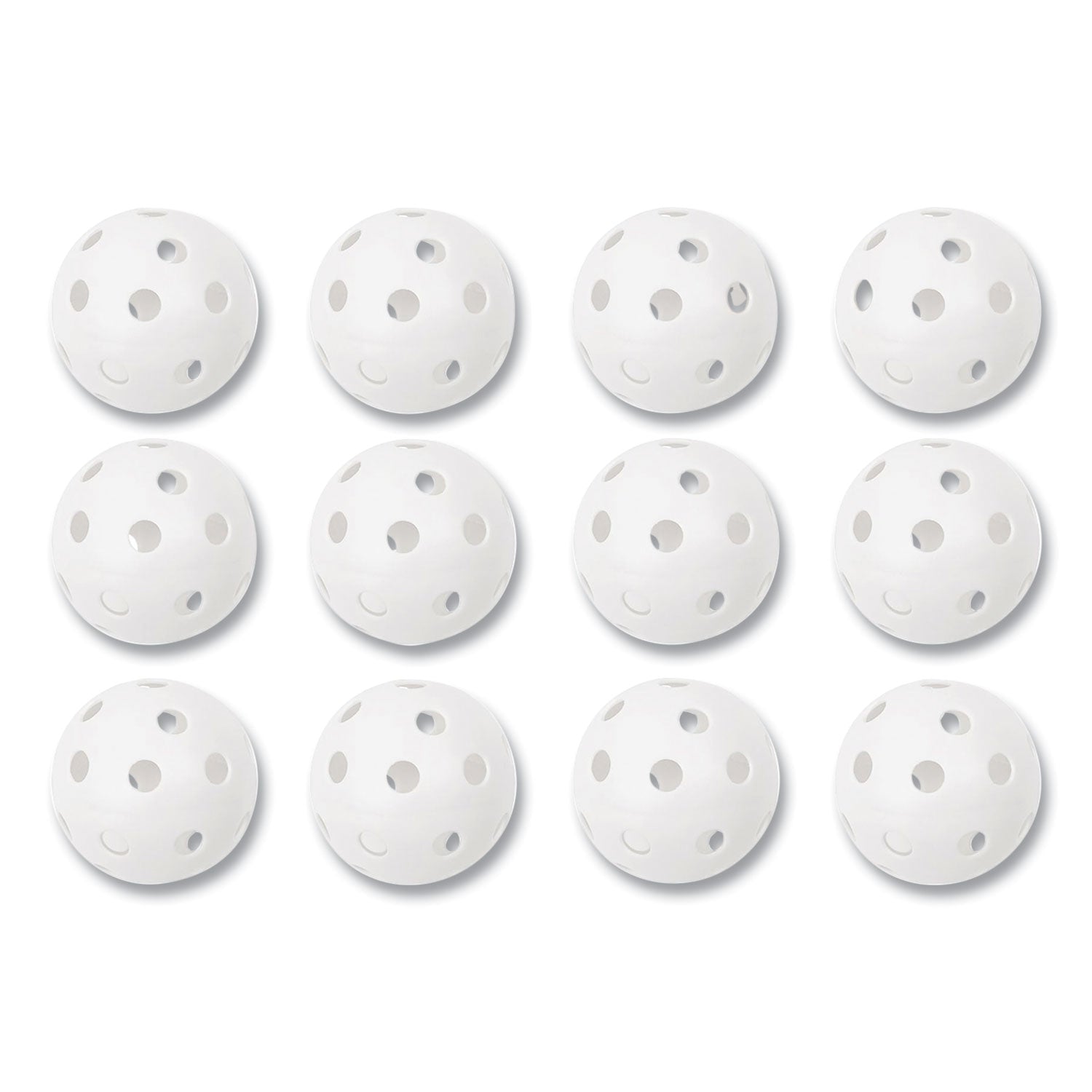 Champion Sports Plastic Baseballs, 9" Diameter, White, 12/Set (PLBB)