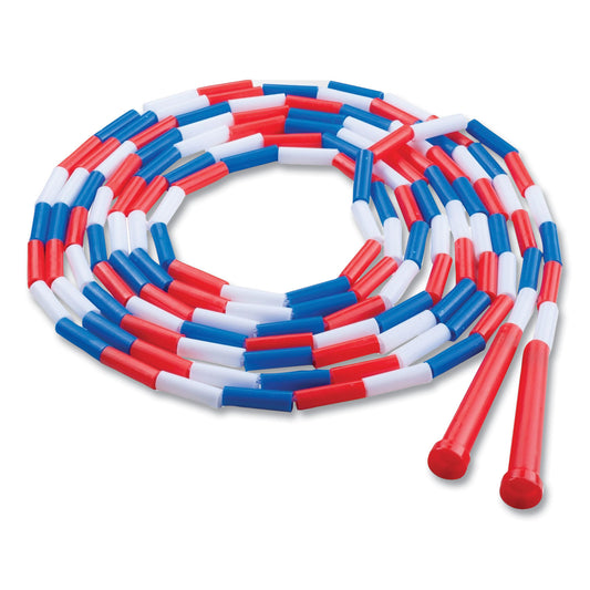 Champion Sports Segmented Plastic Jump Rope, 16 ft, Red/Blue/White (PR16)