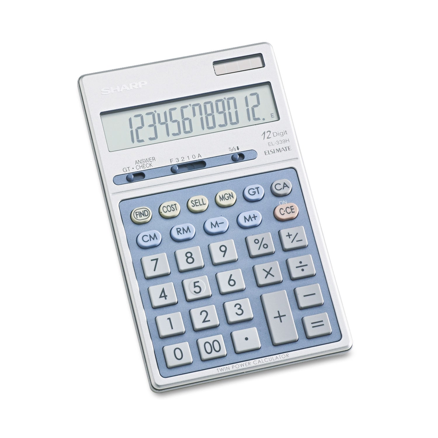 Sharp EL339HB Executive Portable Desktop/Handheld Calculator, 12-Digit LCD