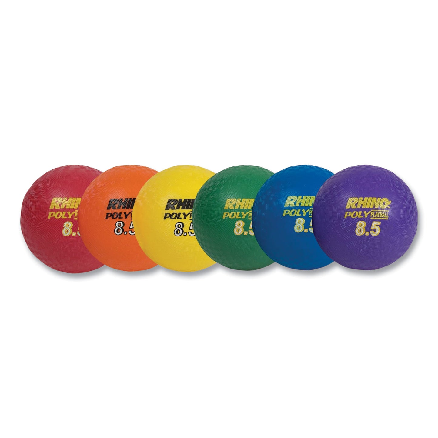 Champion Sports Rhino Playground Ball Set, 8.5" Diameter, Assorted Colors, 6/Set (PX85SET)