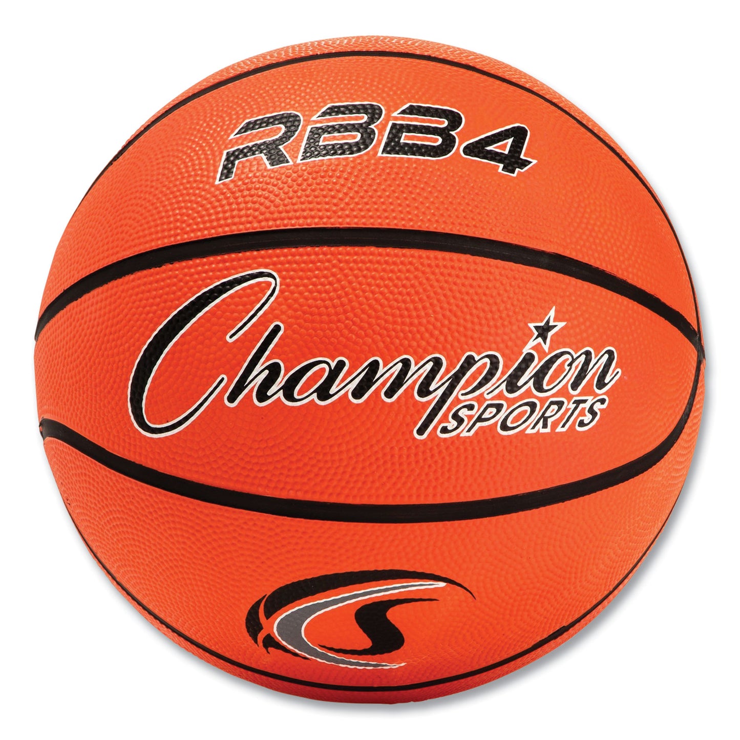 Champion Sports Rubber Sports Ball, For Basketball, No. 6, Intermediate Size, Orange (RBB4)