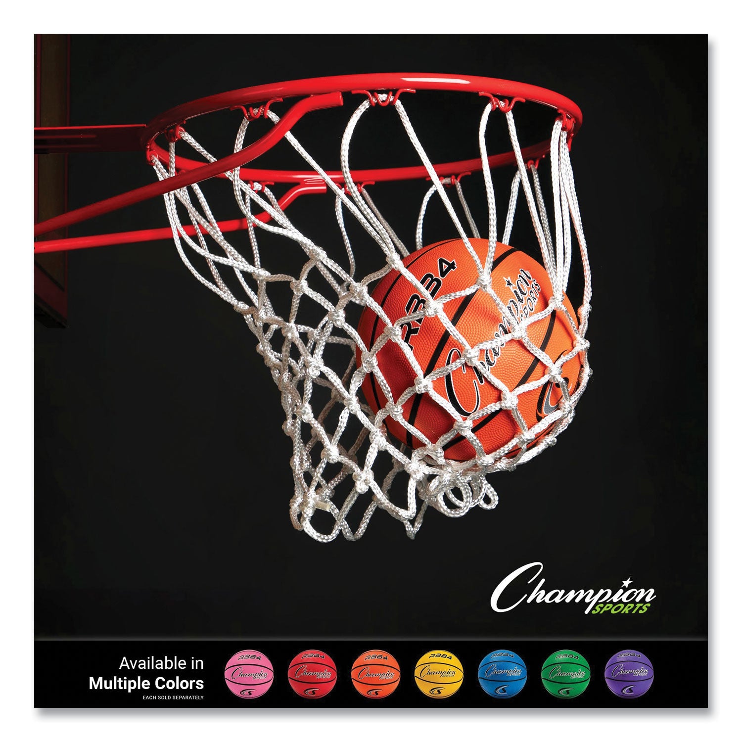 Champion Sports Rubber Sports Ball, For Basketball, No. 6, Intermediate Size, Orange (RBB4)