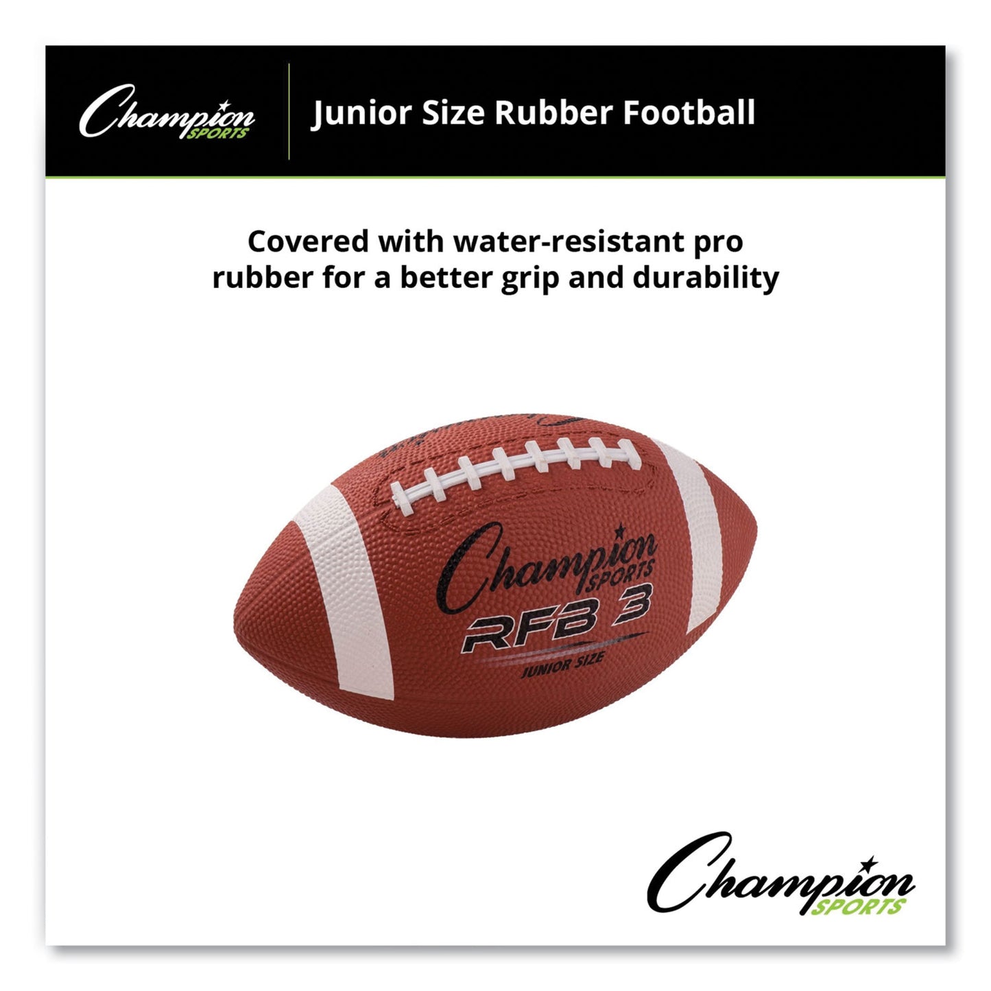 Champion Sports Rubber Sports Ball, For Football, Junior Size, Brown (RFB3)