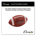 Champion Sports Rubber Sports Ball, For Football, Junior Size, Brown (RFB3)