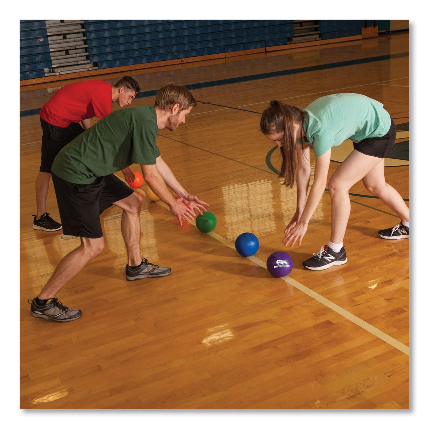 Champion Sports Rhino Skin Dodge Ball Set, 6" Diameter, Assorted Colors, 6/Set (RXD6SET)