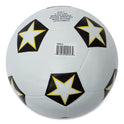 Champion Sports Rubber Sports Ball, For Soccer, No. 4 Size, White/Black (SRB4)