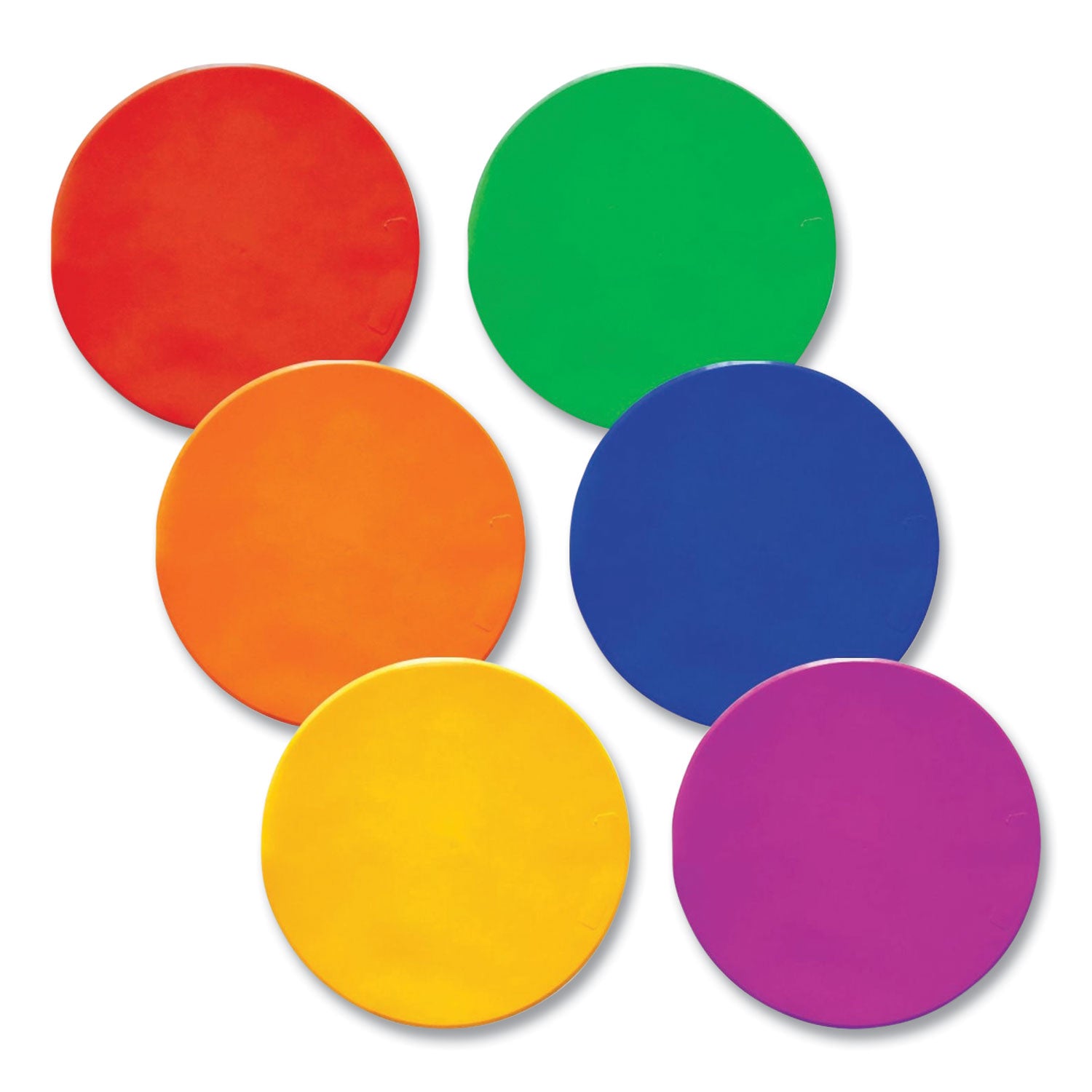 Champion Sports Extra Large Poly Marker Set, 12" dia, Assorted Colors, 6 Spots/Set (XLMSPSET)