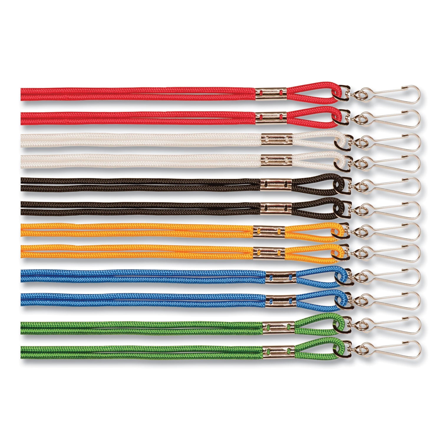 Champion Sports Lanyard, Metal J-Hook Fastener, 20" Long, Assorted Colors, 12/Pack (126ASST)