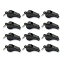 Champion Sports Sports Whistle, Medium Weight, Plastic, Black, Dozen (601)