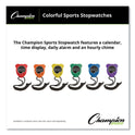 Champion Sports Water-Resistant Stopwatches, Accurate to 1/100 Second, Assorted Colors, 6/Box (910SET)