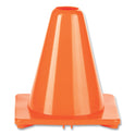 Champion Sports Hi-Visibility Vinyl Cones, 6" Tall, Fluorescent Orange, 9.5" x 9.5" Base (C6OR)