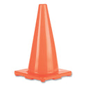 Champion Sports Hi-Visibility Vinyl Cones, 18" Tall, Fluorescent Orange, 10.63" x 10.63" Base (C18OR)